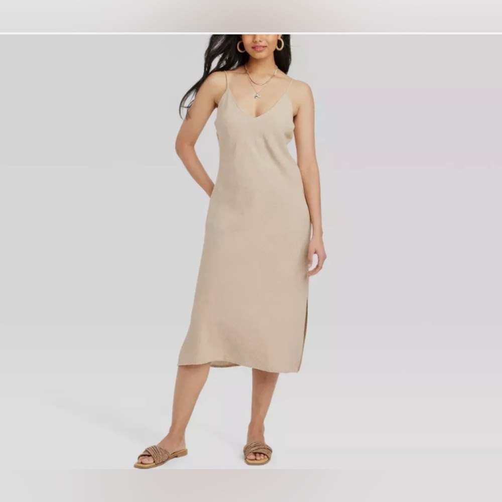 A New Day Linen Slip Dress XS